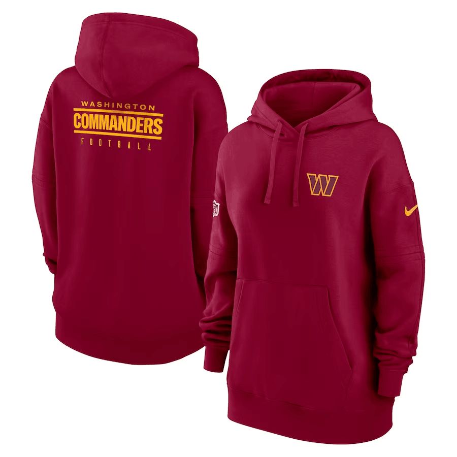 Women 2023 NFL Washington Commanders red Sweatshirt style 1->washington commanders->NFL Jersey